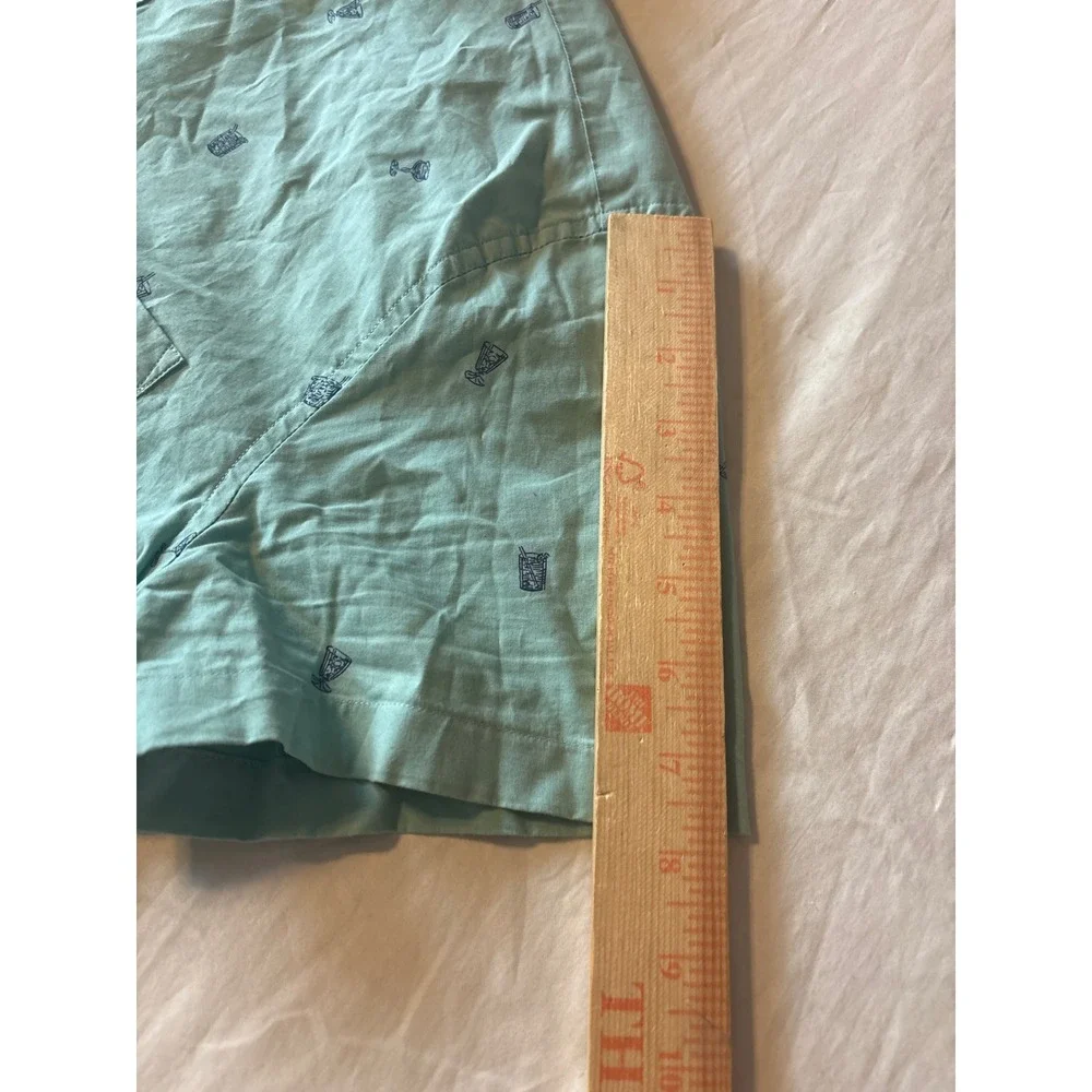 J.Crew Button Down Shirt Mens M Mint Green Cocktail Print H4743 SU18